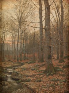 Talvi metsässä, Betws-y-Coed (akvarelli ja vartaloväri)