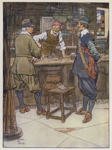 Izaak Waltonin kuvitus The Compleat Anglerille tekijältä James Thorpe