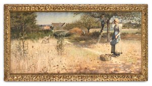 Apple Harvest, Barbizon (öljy kankaalle) tekijältä James Thwaite Irving