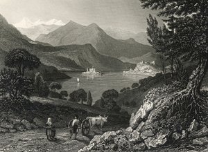 Ortajärvi, kaiverrus James Tibbits Willmore (1800-1863), William Brockedonin (1787-1854) piirroksesta