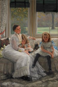 Muotokuva rouva Catherine Smith Gillistä ja kahdesta hänen lapsestaan tekijältä James Tissot