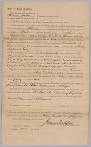 Etelä-Carolinan konfederaation osavaltion myöntämä vaatimus orjuutetusta miehestä Dickistä, 23. marraskuuta 1864. tekijältä James Tupper