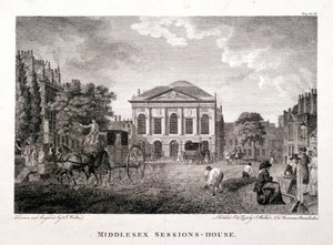 Clerkenwell Green, Finsbury, Lontoo, 1796 tekijältä James Walker