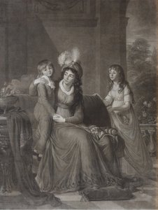 Ekaterina Sergeevna Samoylovan muotokuva, os Trubetskaja 1763-1830 lasten kanssa, 1797