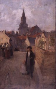 Old Bridge, Berwick (öljy kankaalle)