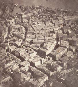 Boston, kuten kotka ja villihanhi näkevät sen, 1860.