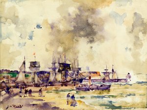 Arbroath Harbour (akvarelli)