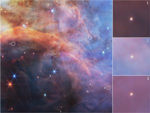 Pienet kappaleet Liekkisumussa (NIRCam-kuva) tekijältä James Webb Space Telescope (NASA)