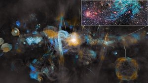 Linnunradan keskusta (MeerKAT ja Webb) tekijältä James Webb Space Telescope (NASA)