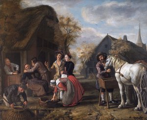 Kyläkohtaus tekijältä Jan (1620 76) Victors