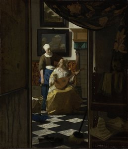 Rakkauskirje, n. 1669-1670 (öljy kankaalle) tekijältä Johannes Vermeer