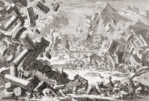 Maanjäristys 1667 Dubrovnikissa, Kroatiassa.
