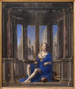 Danae. Jupiter muuttuu kultaiseksi sateeksi vietelläkseen nuoren naisen. Maalaus Jan Gossaert dit Mabuse (1478-1532), öljy puulle (95 x 113 cm)