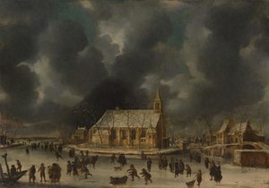 Luistelu Slotenissa lähellä Amsterdamia.