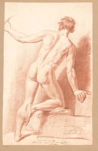 Seisova miesalasti, takaa katsottuna (3. palkinto 1811) tekijältä Jan Adriaan Antonie de Lelie