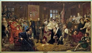 ""Lublinin liitto"": 1. heinäkuuta 1569 Lublinissa (Puola) allekirjoitettu poliittinen sopimus, joka yhdisti Puolan kuningaskunnan ja Liettuan suurruhtinaskunnan yhdeksi valtioksi, kahden kansakunnan tasavallaksi, jota hallitsi monarkia vaalit, öljy kankaa