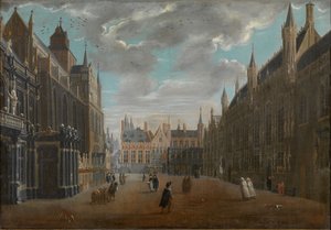 Burg Square Bruggessa, 1696. tekijältä Jan Baptist van Meunincxhove