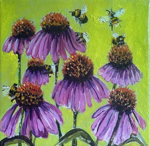 We Be Bee Busy, 2023 (akryyli kankaalle)