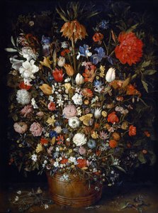 Kukkia puuastiassa tekijältä Jan Brueghel the Elder