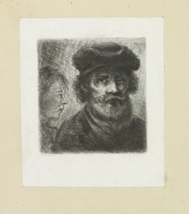 Jonge man in bebaarde man The Compleat Work of Etchings de John Chalon / Oeuvre Complette des Eaux Fortes per Jean Chalon (títol de la sèrie) finlandès tekijältä Jan Chalon