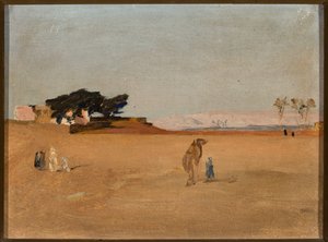 Näkymä pyramideille illalla. Egyptin-matkalta tekijältä Jan Ciągliński