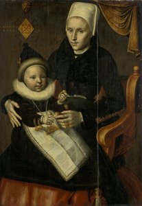 Äiti ja lapsi Noord-Holland-asussa tekijältä Jan Claesz. (attributed to)