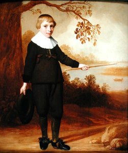 Muotokuva 7-vuotiaasta pojasta jokimaisemassa, 1640
