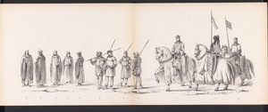 Leidenin opiskelijoiden naamiaiset, 1865 (levy 3) Leidenin opiskelijakunnan jäsenten pukukulkue 6. kesäkuuta 1865 Leidsche Hoogeschool -koulun 290-vuotisjuhlan kunniaksi, ja kuvassa: hollantilaisten tuloa tekijältä Jan Daniël Cornelis Carel Willem baron de Constant Rebecque