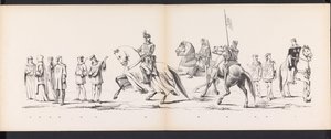 Leidenin opiskelijoiden naamiaiset, 1865 (levy 8) Leidenin opiskelijakunnan jäsenten pukukulkue 6. kesäkuuta 1865 Leidsche Hoogeschoolin 290-vuotisjuhlan kunniaksi.