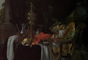 Still Life: A Banqueting Scene, luultavasti n. 1640-41. tekijältä Jan Davidsz de Heem