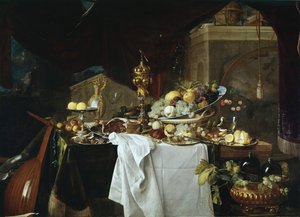 Asetelma (öljy kankaalle tekijältä Jan Davidsz de Heem
