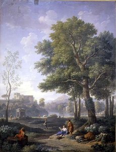 Capriccio-näkymä ja Belvedere tekijältä Jan Frans van Bloemen