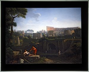 Neljän Cappricion sarja; (2) Colosseum ja Konstantinuksen kaari (kangas) tekijältä Jan Frans van (1662 1749) Bloemen