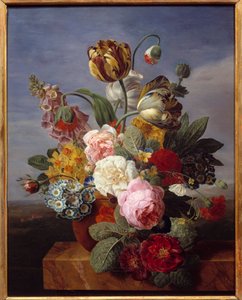 Kukkia maljakossa Jan Frans Van Daelin (1764-1840) maalaus (ec.flam.) 1810 Dim. 0,62x0,49 m Orleans, Kuvataidemuseo