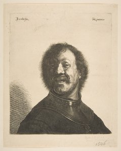 Naurava mies rotkossa, 1620-40.