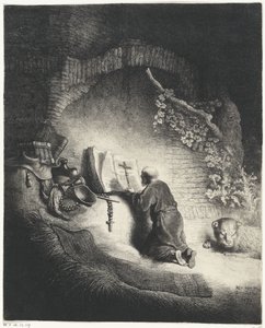 H. Hieronymus in gebed tekijältä Jan Gillisz. van Vliet