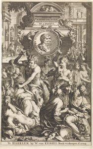 Rooman bakkanaali Titelpagina voor Decius Junius Juvenalis en Aulus Persius Flaccus, Alle de schimpdichten, 1709 Alle de schimpdichten D.J.Jvenalis en A. Persivs door verschyde dichters berymt (otsikko esineessä)