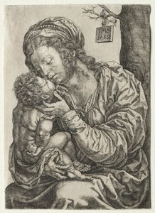 Neitsyt istuu puun juurella, 1522. tekijältä Jan Gossaert