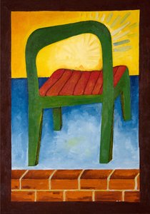 Chair in the Air, 2005 (öljy puulle) tekijältä Jan Groneberg