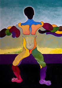 Ecce Homo: The Everlasting -projekti testosteronin kesyttämiseksi, 2007 (öljy kankaalle) tekijältä Jan Groneberg