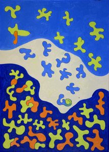 Suihkuverho, 2010 (öljy kankaalle) tekijältä Jan Groneberg