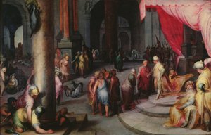 Joseph esittelee isänsä ja veljensä faraolle, noin 1590