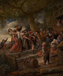 A Pig Belongs in Sty, n. 1673-5 tekijältä Jan Havicksz. Steen