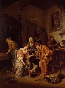 Sairas vanha mies tekijältä Jan Havickszoon Steen