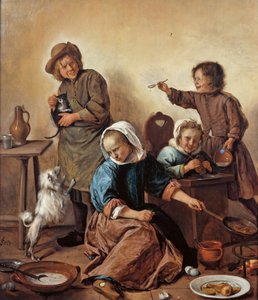 Lasten ateria, noin 1665. tekijältä Jan Havickszoon Steen
