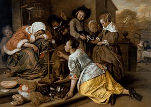The Effects of Intemperance, n. 1663-65 tekijältä Jan Havickszoon Steen