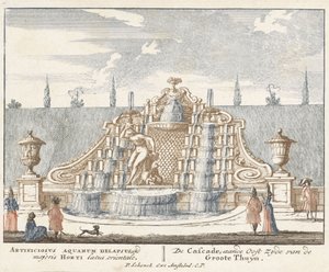 Suihkulähde Het Loon palatsin puutarhassa, 1694-97.