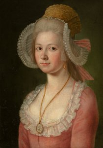Muotokuva naisesta konepellillä, 1785