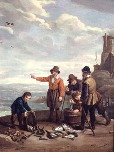 Kalastajat rannalla tekijältä Jan Josef the Elder Horemans