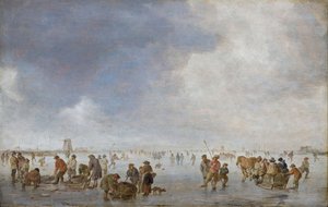 Talvikohtaus jäällä tekijältä Jan Josefsz Goyen van